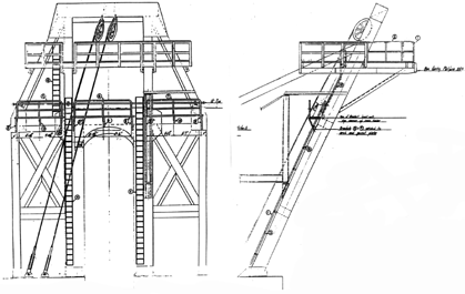 Original drawings from the reconstruction in 1941.
