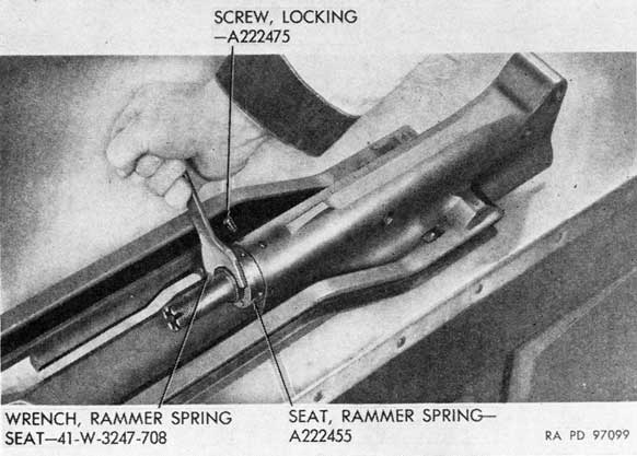 Figure 35. Removing rammer spring seat.