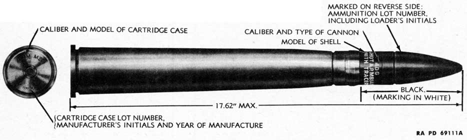 Figure 205 - Cartridge, AP-T, M8A1, 40-mm AA Guns