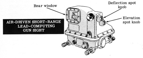 Air-driven short-range lead-computing gun sight