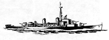 Drawing of destroyer