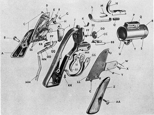 Figure 49.-Pyrotechnic Pistol AN-M8 (Exploded View)