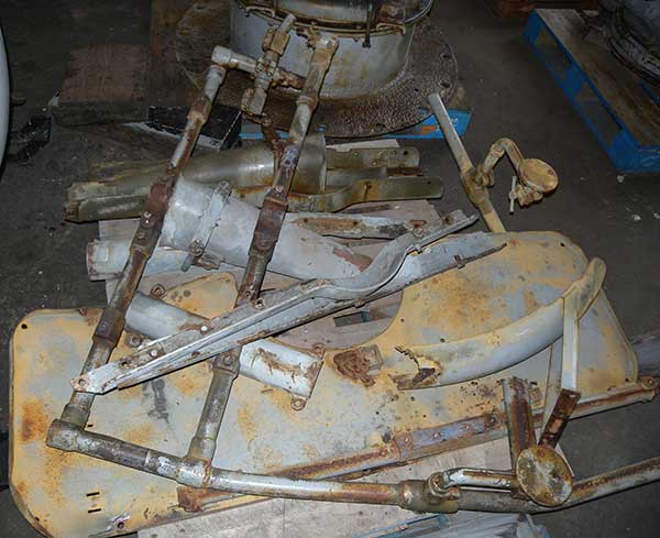 pile of rotted parts