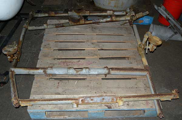 pieces laid out on a pallet