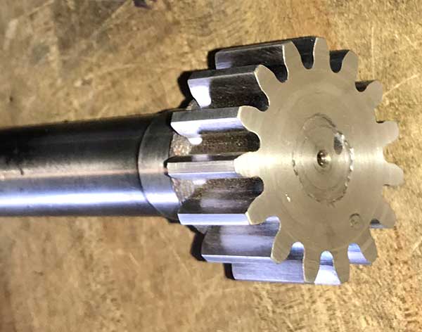 repaired pinion gear