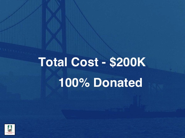 Total Cost - $200K
100% Donated