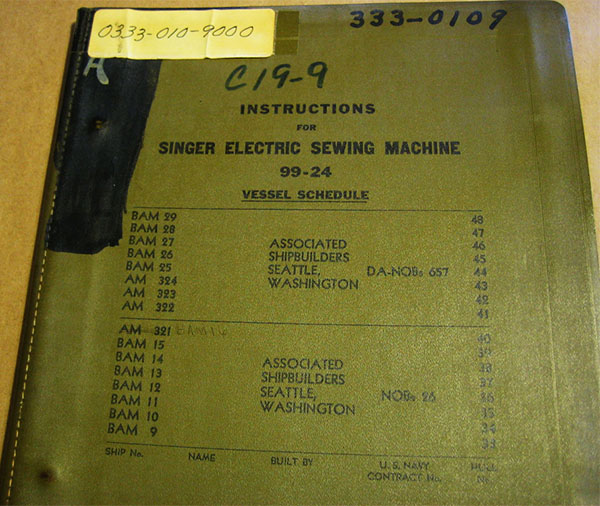 Instructions for Singer Electric Sweing Machine 99-2