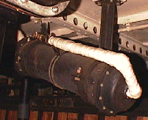 Photo of a deionization column in a battery compartment.
