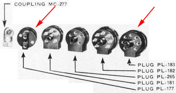 Diagram of different plugs and connectors.