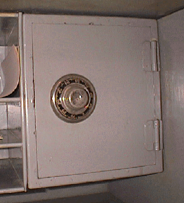 Photo of small safe from captains cabin.