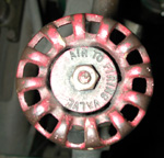 Firing air valve handle for torpedo tube.