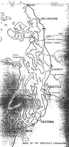 Map showing are of the Preston's Operation