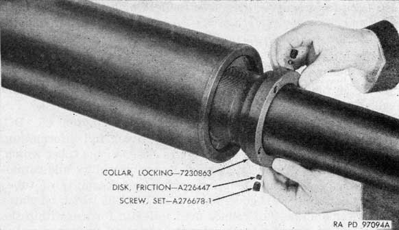 Figure 28. Installing the barrel guide sleeve locking collar.