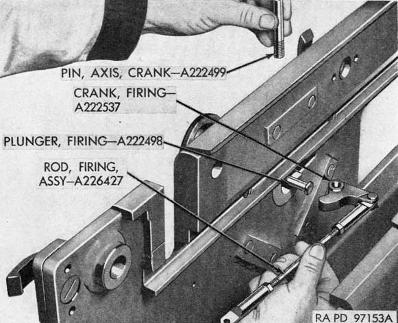 Figure 79. Removing firing crank with firing rod assembly.