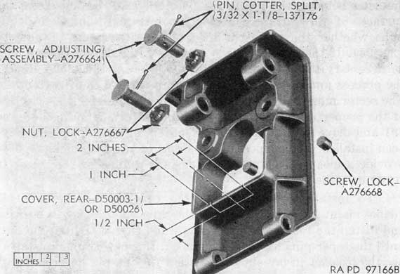 Figure 94. Parts of newer type breech casing rear cover.