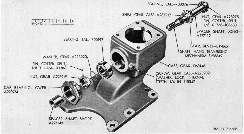 Figure 120. Part of hand traversing mechanism gear case (carriage M2A1).