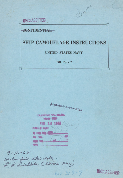 
SHIP CAMOUFLAGE INSTRUCTIONS
UNITED STATES NAVY
SHIPS - 2
