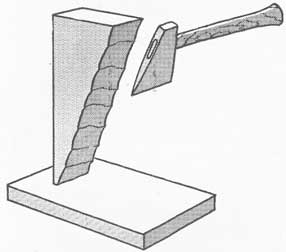 Figure 36-34. One method of cutting a wedge.