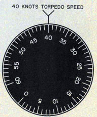 Torpedo speed dial, 40 Knots Torpedo Speed.