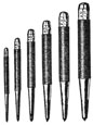 Drawing of six different size punches.