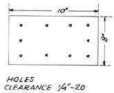 Holes shown with a description of holes clearance.