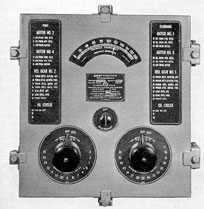 Figure 13-14. Brown distant reading resistance
thermometer indicator and switch panel.