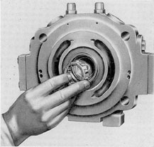 Figure 2-31. Inserting valve plate bearing.