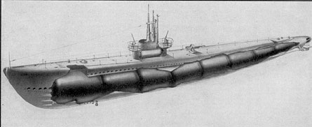 Drawing of submarine superstructure