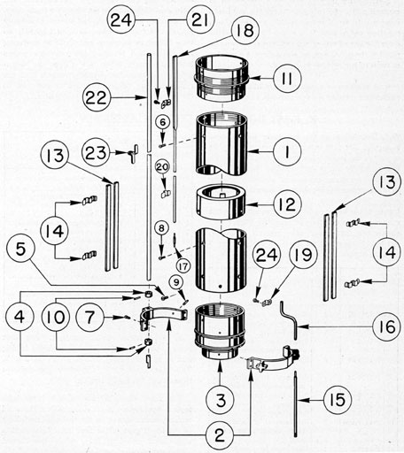 Figure 4-27. First inner tube section assembly.