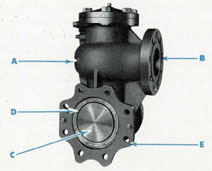 Figure 108 The check valve seat, showing check valve in place.