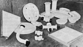 Figure 41. Plaster patterns and core boxes.
