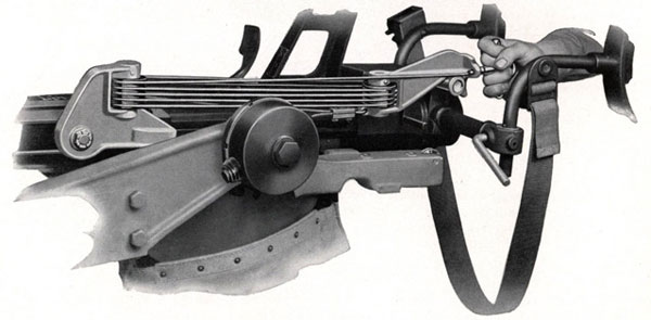 Cocking gun with block and tackle (OE-3542)