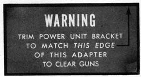 Figure 35. Adapter Plate Warning Tag.