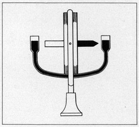 FIGURE 10a
To make the gyro seek the North a mercury
tube is added, its effect being applied
about the horizontal axis.