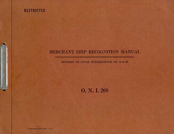 
Merchant Ship Recognition Manual
Division of Naval Intelligence OP. 16-F-20
ONI 208