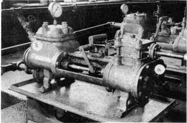 Fig. 175--Horizontal Duplex Steam Pump in operation