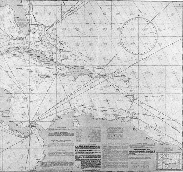 A SECTION OF A PILOT CHART OF THE CENTRAL AMERICAN WATERS