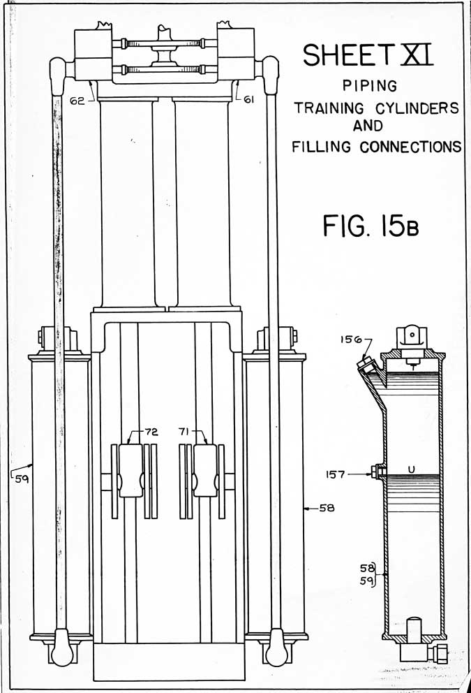 Sheet XI, Piping Training Cylinders and Filling Connections