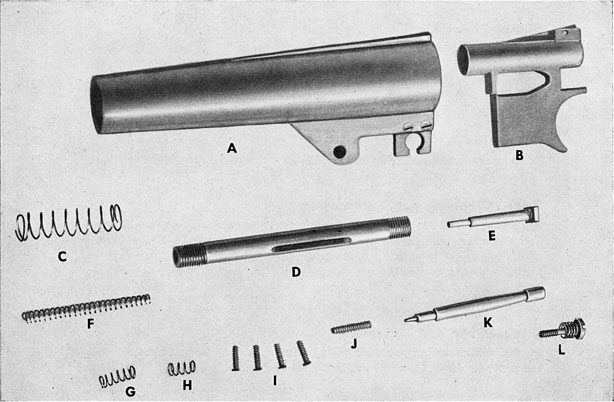 Figure 24.-Signal Pistol Mk 5 (Tender Set of Spare Parts-Left;
Shore-Base Set of Spare Parts-Right)