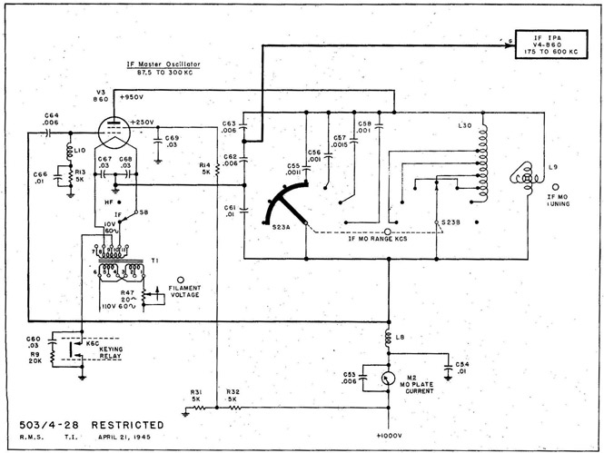 Fig. 28 TBL-7 Transmitter (AC Model) IF Master Oscillator.