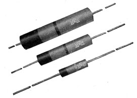 Photo of carbon resistors.