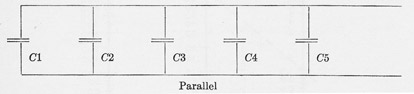 Capacitors in parallel.
