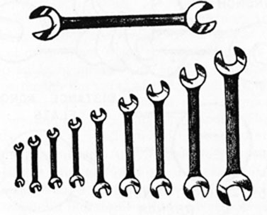 FIG. 16. SET OF OPEN-END WRENCHES.