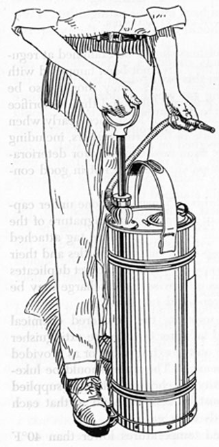 FIG. 129. WATER OR ANTI-FREEZE SOLUTION EXTINGUISHER (PUMP-TYPE).
