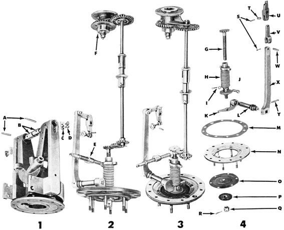 Figure 96-Depth Mechanism showing Diaphragm and Depth-Setting Mechanism assembled and disassembled