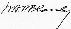 Signature of W.H. P. Blandy