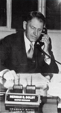 Herman Boldt, shown at his desk.