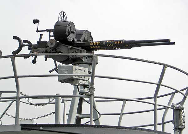 gun mounted on the boat