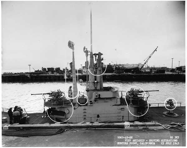 1945 photo showing twin twenty forward