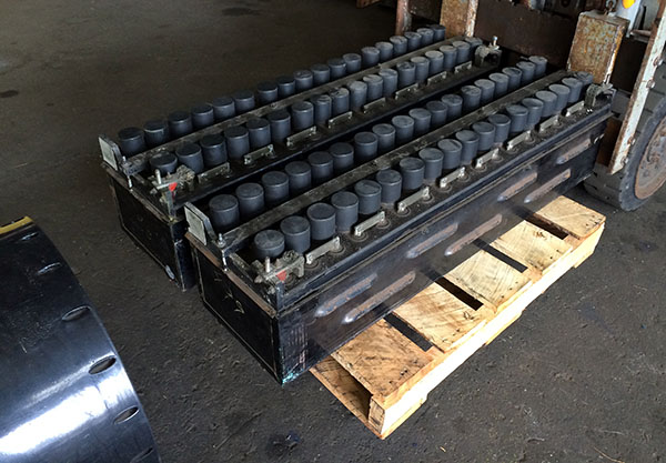 photo of batteries on pallet